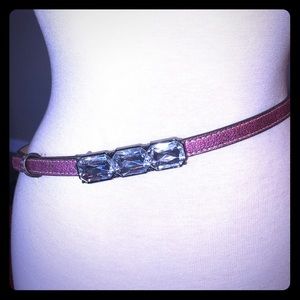 💜 NWT Vintage metallic fuchsia Rhinestone belt